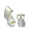 Damen Sandalen 5054 silber perlmutt
