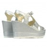 Damen Sandalen 5054 silber perlmutt