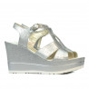 Damen Sandalen 5054 silber perlmutt