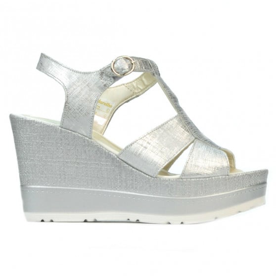 Damen Sandalen 5054 silber perlmutt