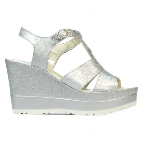 Damen Sandalen 5054 silber perlmutt