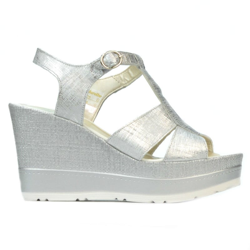 Damen Sandalen 5054 silber perlmutt
