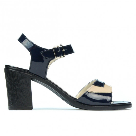 Damen Sandalen 5042 Lack Indigo+Beige Damen Sandalen 5042 Lack Indigo+Beige