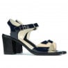 Damen Sandalen 5042 Lack Indigo+Beige