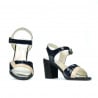 Damen Sandalen 5042 Lack Indigo+Beige