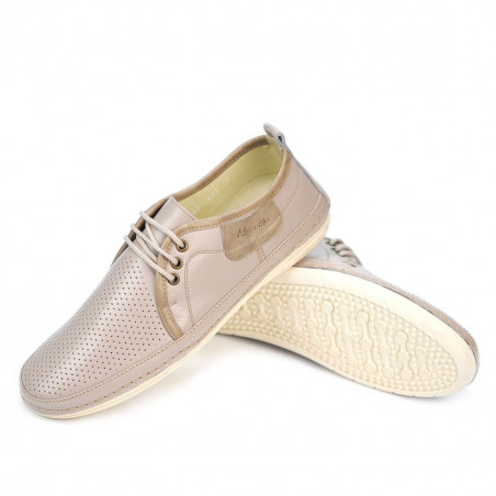 Herren-Mokassins 865-1 beige+sand