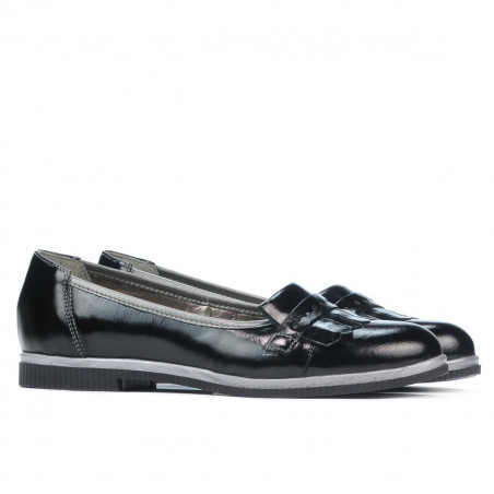 Damen Freizeitschuhe 699 Schwarzlack kombiniert