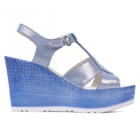 Damen Sandalen 5054 Blau Silber Damen Sandalen 5054 Blau Silber