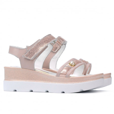 Damen Sandalen 5051 Puder Perlmutt kombiniert