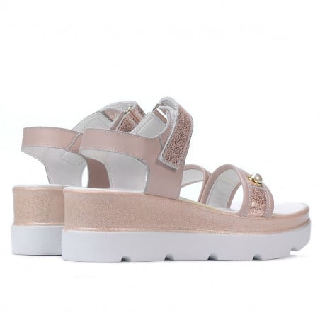 Damen Sandalen 5051 Puder Perlmutt kombiniert
