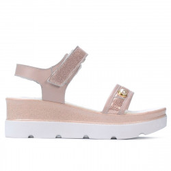 Damen Sandalen 5051 Puder Perlmutt kombiniert