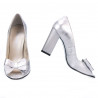 Damen Sandalen 1271 satin silber