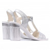 Damen Sandalen 5055 silber perlmuttfarben