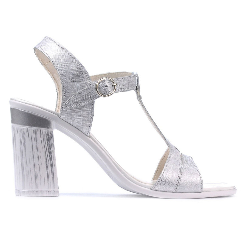 Damen Sandalen 5055 silber perlmuttfarben
