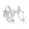 Damen Sandalen 5055 silber perlmuttfarben