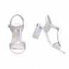 Damen Sandalen 5055 silber perlmuttfarben