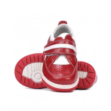Kleinkinderschuhe 64c rot+weiß