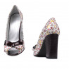 Damen Sandalen 1271 weinrot floral mehrfarbig