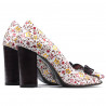 Damen Sandalen 1271 weinrot floral mehrfarbig