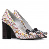 Damen Sandalen 1271 weinrot floral mehrfarbig