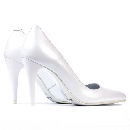 Elegante Damenschuhe 1246 Perlmuttweiß