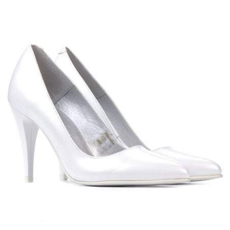 Elegante Damenschuhe 1246 Perlmuttweiß