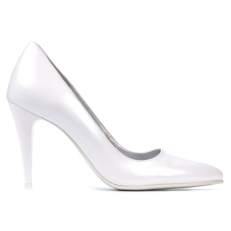 Elegante Damenschuhe 1246 Perlmuttweiß