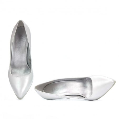 Elegante Damenschuhe 1246 Perlmuttweiß