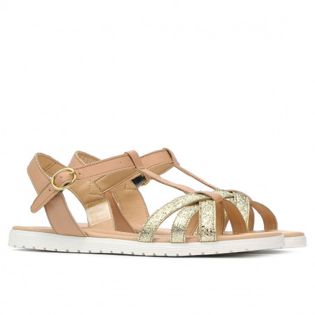 Damensandalen 5038 gold kombiniert