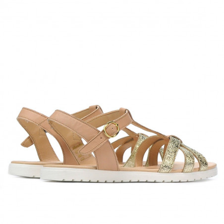 Damensandalen 5038 gold kombiniert