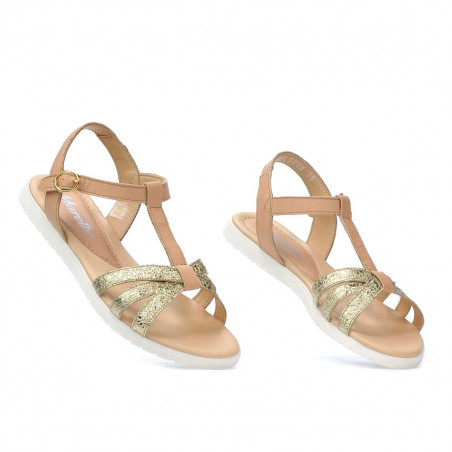 Damensandalen 5038 gold kombiniert