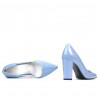 Damen elegante Schuhe 1261 Lack Blau