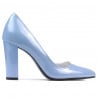 Damen elegante Schuhe 1261 Lack Blau