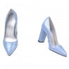 Damen elegante Schuhe 1261 Lack Blau