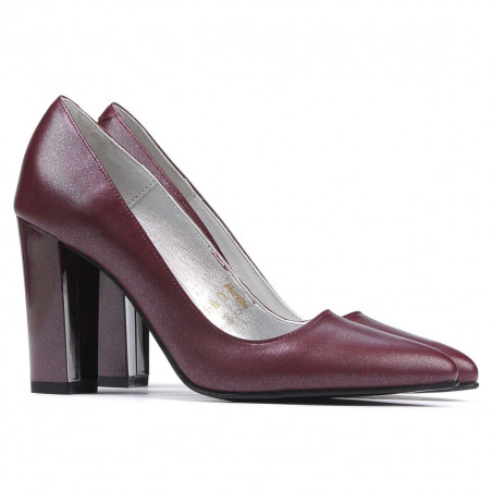 Elegante Damenschuhe 1261 Bordeaux-Perlmutt