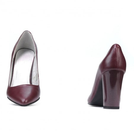 Elegante Damenschuhe 1261 Bordeaux-Perlmutt