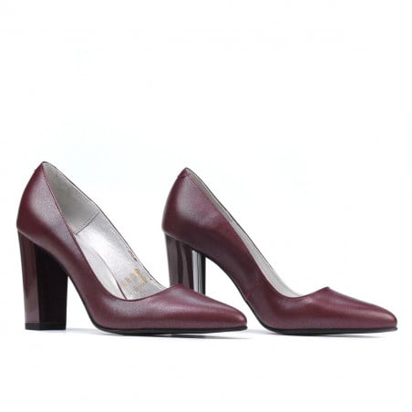 Elegante Damenschuhe 1261 Bordeaux-Perlmutt