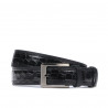 Herren Gürtel 32bc schwarz+Kroko schwarz