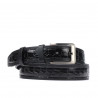 Herren Gürtel 32bc schwarz+Kroko schwarz