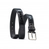 Herren Gürtel 32bc schwarz+Kroko schwarz