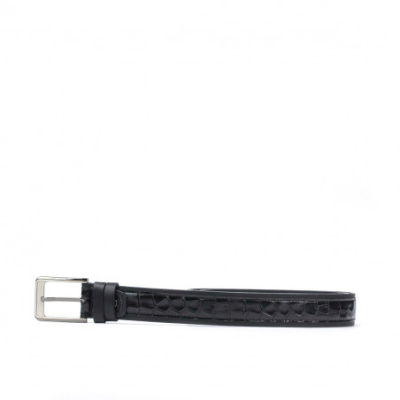 Herren Gürtel 32bc schwarz+Kroko schwarz