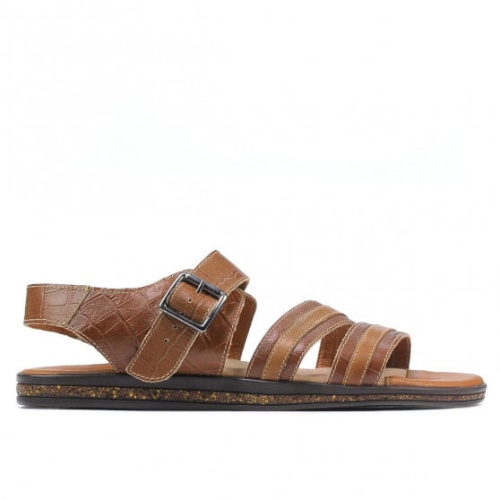 Herren Sandalen 315 Krokodil Braun Herren Sandalen 315 Krokodil Braun