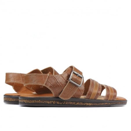 Herren Sandalen 315 Krokodil Braun