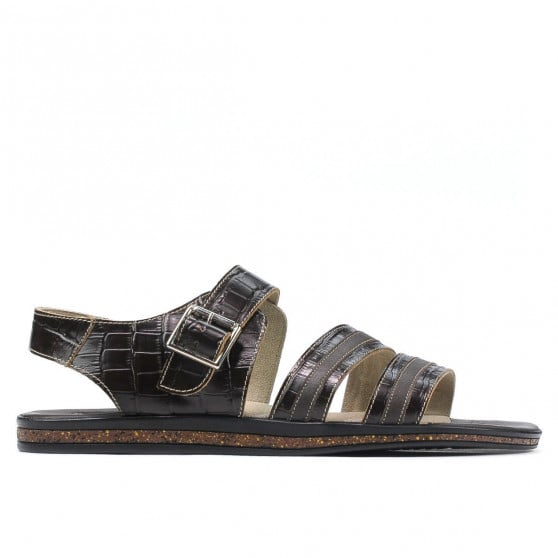 Herren-Sandalen 315 Croco Kaffee Herren-Sandalen 315 Croco Kaffee