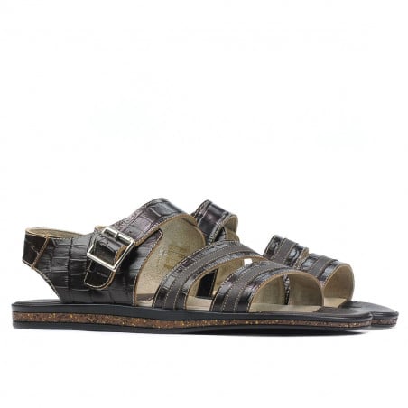 Herren-Sandalen 315 Croco Kaffee