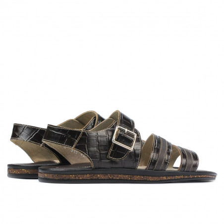 Herren-Sandalen 315 Croco Kaffee