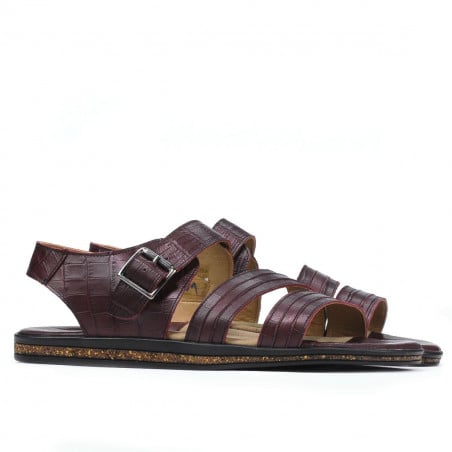Herren-Sandalen 315 Krokodil bordeaux
