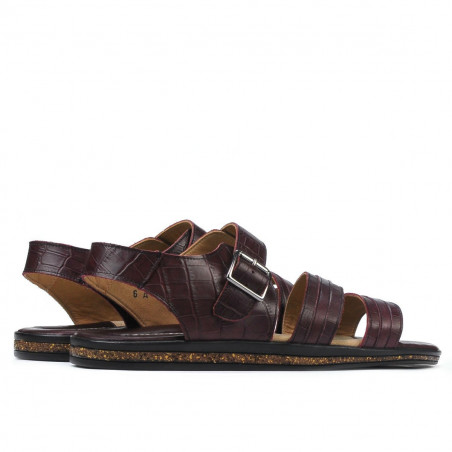 Herren-Sandalen 315 Krokodil bordeaux