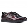 Damen-Sportschuhe 6003 Lack Bordeaux kombiniert