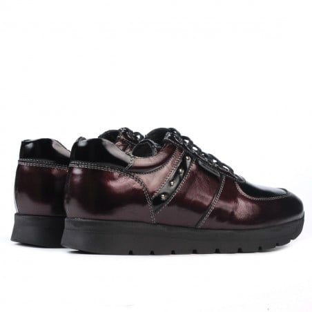 Damen-Sportschuhe 6003 Lack Bordeaux kombiniert